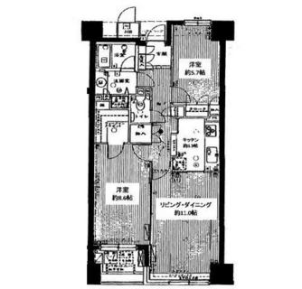 東京都新宿区中里町 賃貸マンション 2LDK